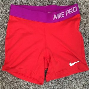 Girls Nike pro shorts